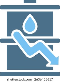 Oil Glyph Two Colour Icon