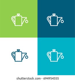 Oil green and blue material color minimal icon or logo design