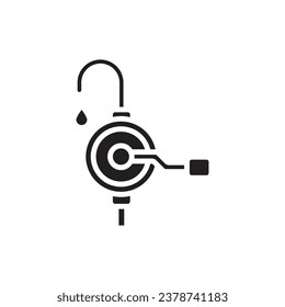 Oil Hand Pump Filled Icon Vector Illustration