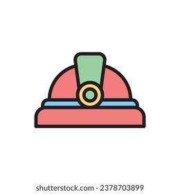 Ilustración vectorial del icono del sombrero duro de aceite