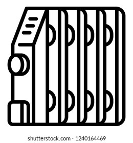 Oil heater icon. Outline oil heater vector icon for web design isolated on white background