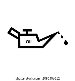 Oil holder icon vector image black and white, suitable for web icon, etc.