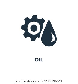 Oil icon. Black filled vector illustration. Oil symbol on white background. Can be used in web and mobile.