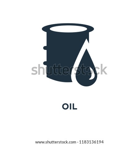 Oil icon. Black filled vector illustration. Oil symbol on white background. Can be used in web and mobile.