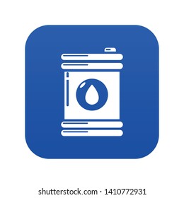 Oil icon blue vector isolated on white background