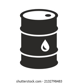 Oil icon. Oil drum container, barrel. Oil industry. Vector icon isolated on white background.