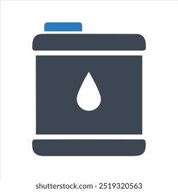 Oil icon. Oil drum container, barrel. Oil industry icon