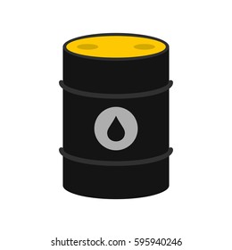 Oil icon in flat style isolated on white background vector illustration