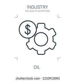 oil icon. high quality line oil icon on white background. from industry collection flat trendy vector oil symbol. use for web and mobile