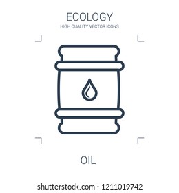 oil icon. high quality line oil icon on white background. from ecology collection flat trendy vector oil symbol. use for web and mobile