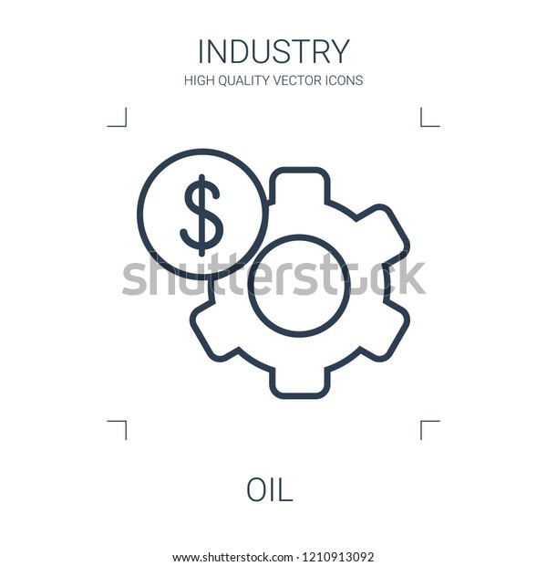 oil icon. high quality line oil icon on white\
background. from industry collection flat trendy vector oil symbol.\
use for web and mobile
