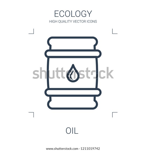 oil icon. high quality line oil icon on white\
background. from ecology collection flat trendy vector oil symbol.\
use for web and mobile