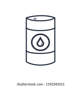 Oil Icon. Isolated Petrol Barrel And Oil Icon Line Style. Premium Quality Vector Symbol Drawing Concept For Your Logo Web Mobile App UI Design.