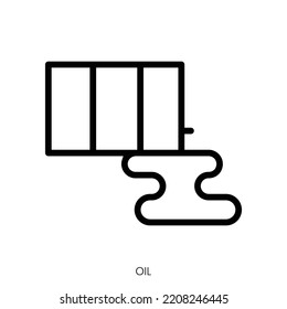 oil icon. Line Art Style Design Isolated On White Background