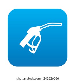 Oil icon on blue button background,clean vector