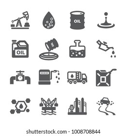 Oil icon set