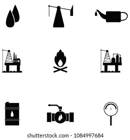 oil icon set