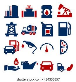 oil icon set