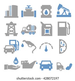 oil icon set