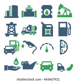 oil icon set
