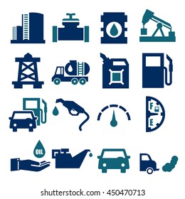 oil icon set