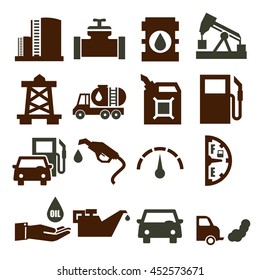 oil icon set