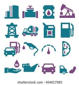 oil icon set