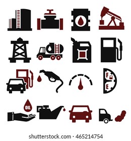oil icon set