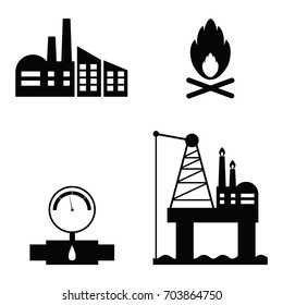 oil icon set