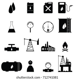oil icon set