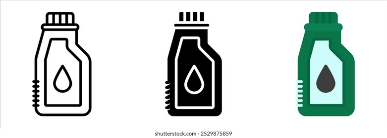 Conjunto de iconos de aceite. signo de aceite del motor. para concepto móvil y Diseño web. Ilustración vectorial sobre fondo blanco