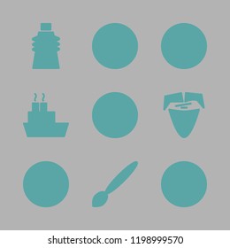 oil icon set. vector set about products, oil platform, gel and beard icons set.