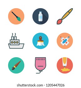 oil icon set. vector set about products, oil platform, paint tube and gel icons set.