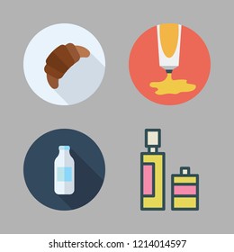 oil icon set. vector set about products, paint tube and olive oil icons set.