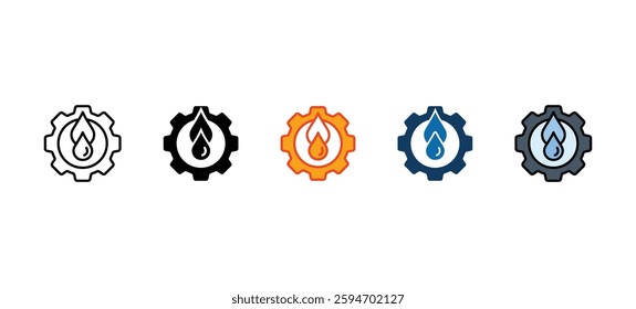 oil icon sets with different styles

