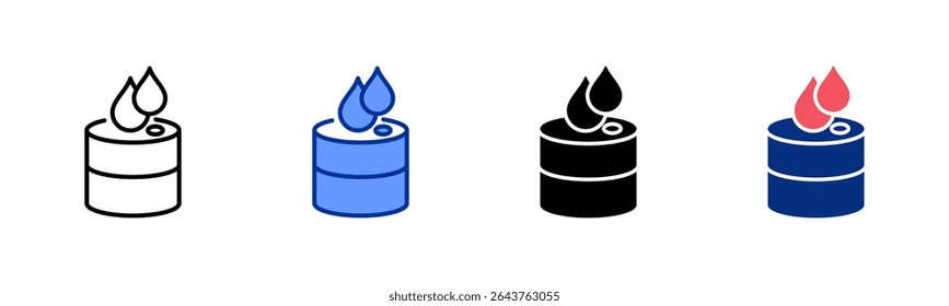 Oil icon sheet multiple style collection
