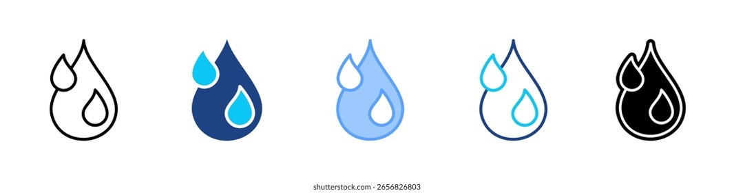 Oil icon sheet multiple style collection