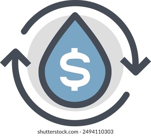 Símbolo de ícono de aceite Imagen de Vector