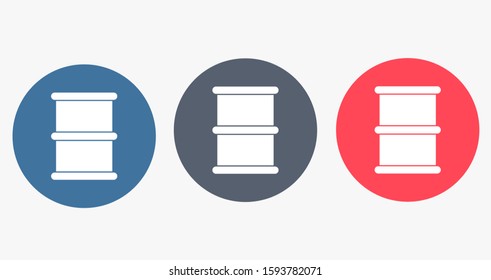 Oil icon vector drum container / barrel with sign flat vector icon for apps and websites. Oil icon vector Abstract symbol of a drop. Oil icon vector EPS-10 (non transparent elements, non gradient)
