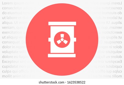 Oil icon vector drum container / barrel with sign flat vector icon for apps and websites. Oil icon vector Abstract symbol of a drop. Oil icon vector EPS-10 (non transparent elements, non gradient)

