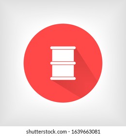 Oil icon vector drum container / barrel with sign flat vector icon for apps and websites. Oil icon vector Abstract symbol of a drop. Oil icon vector EPS-10 (non transparent elements, non gradient)