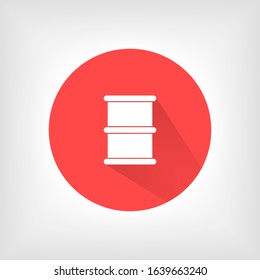 Oil icon vector drum container / barrel with sign flat vector icon for apps and websites. Oil icon vector Abstract symbol of a drop. Oil icon vector EPS-10 (non transparent elements, non gradient)