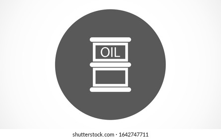 Icono de tambor vector de aceite / barril con icono de vector plano de signo para aplicaciones y sitios web. Icono de aceite vector Símbolo abstracto de una gota. Vector de icono de aceite EPS-10 (elementos no transparentes, no degradado)
