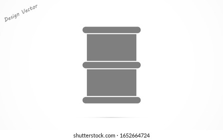 Oil icon vector drum container / barrel with sign flat vector icon for apps and websites. Oil icon vector Abstract symbol of a drop. Oil icon vector EPS-10 (non transparent elements, non gradient)
