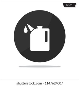 Oil icon vector , Oil Gallon icon isolated on white background.