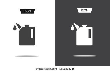 Oil icon vector , Oil Gallon icon isolated on white background.