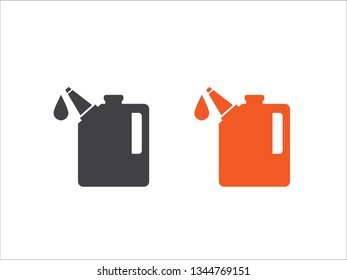 Oil icon vector , Oil Gallon icon isolated on white background.