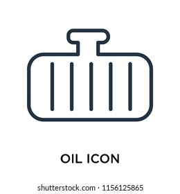 Oil icon vector isolated on white background, Oil transparent sign , line symbol or linear element design in outline style