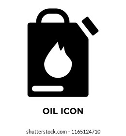 Oil icon vector isolated on white background, Oil transparent sign , dark pictogram