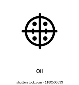 Oil icon vector isolated on white background, logo concept of Oil sign on transparent background, filled black symbol